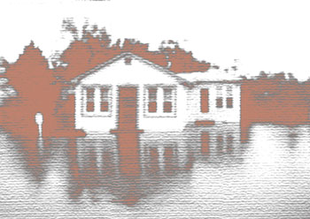 Flooded house, as sketch