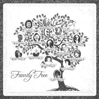 Family tree in black and white