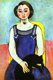 Girl with a Black Cat by Henri Matisse