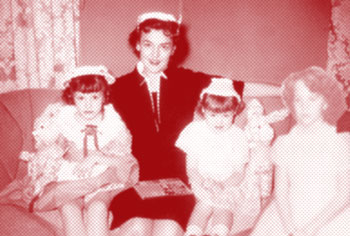 Girls in Sunday best, 1960s