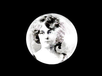 Maud Gonne's face in the moon