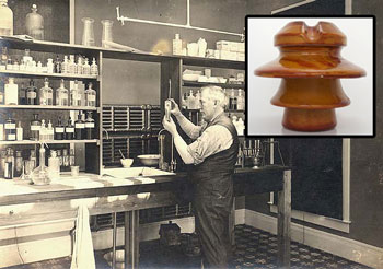 Fred Locke with insulator
