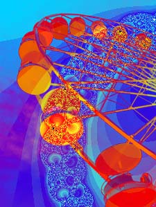 Ferris wheel with superimposed fractal