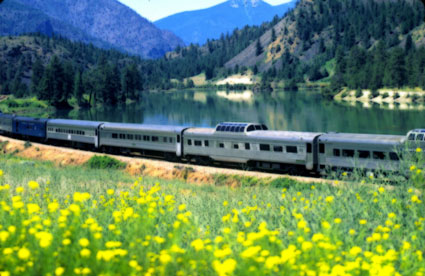 Train in the Rockies of Montana